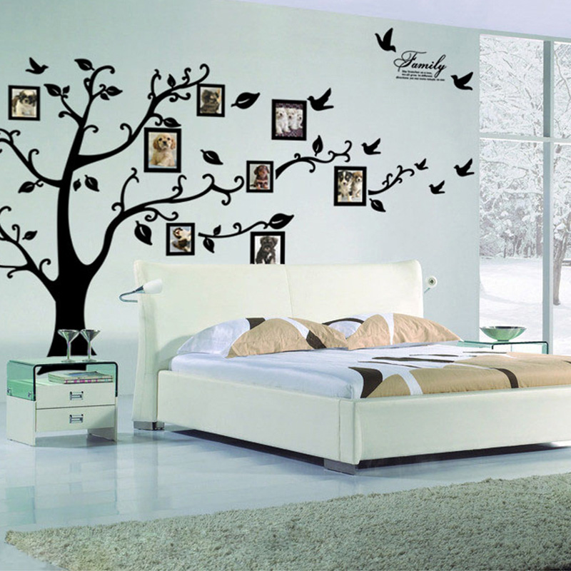 Family Tree Print - Lớn 250*180Cm/99 * 71in Đen 3D