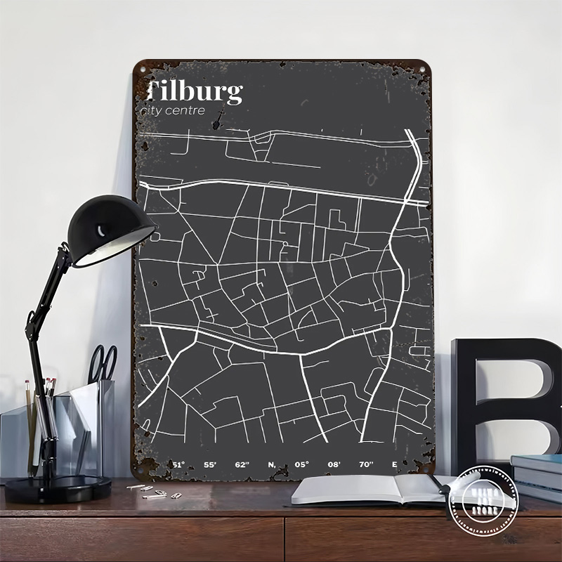 Tilburg City Centre Map Printe - đánh giá và giá Custom Map Poster