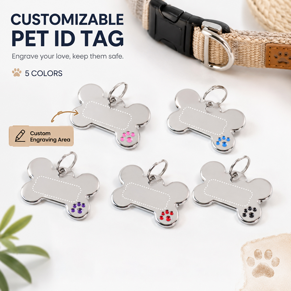 Custom Text Dog Tag Bone Shape - đánh giá và giá Pet Portrait Custom