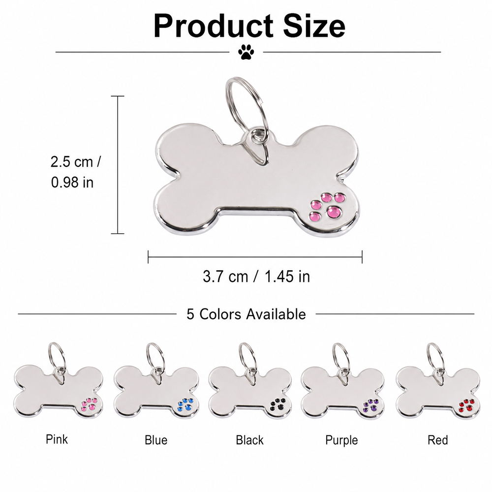 Custom Text Dog Tag Bone Shape - đánh giá và giá Pet Portrait Custom
