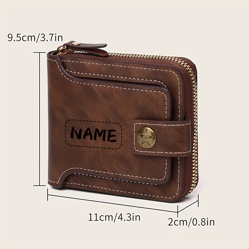 Custom Name Men's PU Wallet, C - đánh giá và giá Personalized Name Box