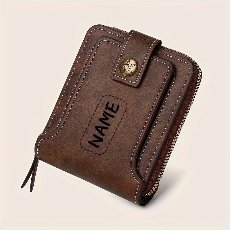 Custom Name Men's PU Wallet, C - đánh giá và giá Personalized Name Box