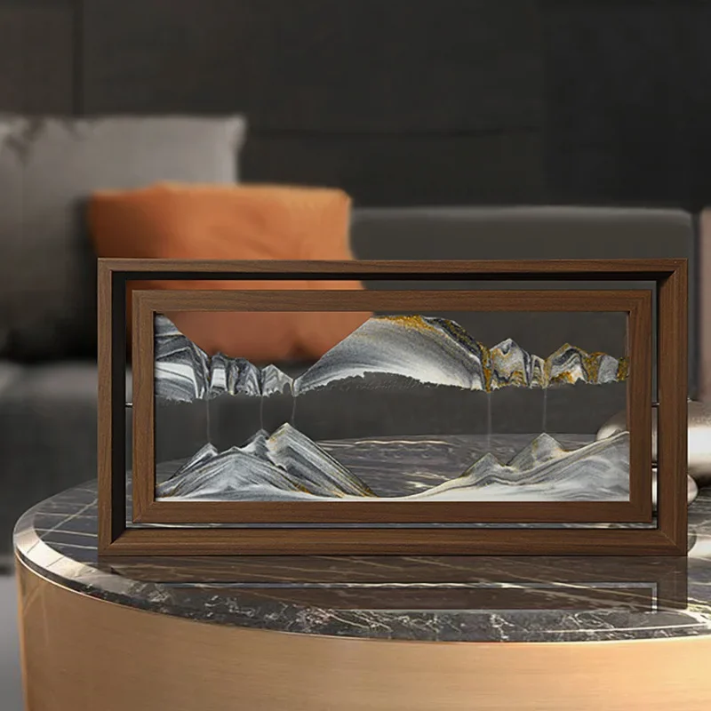 3D Rotatable Sandscape Moving  - đánh giá và giá Engraved Wood Frame