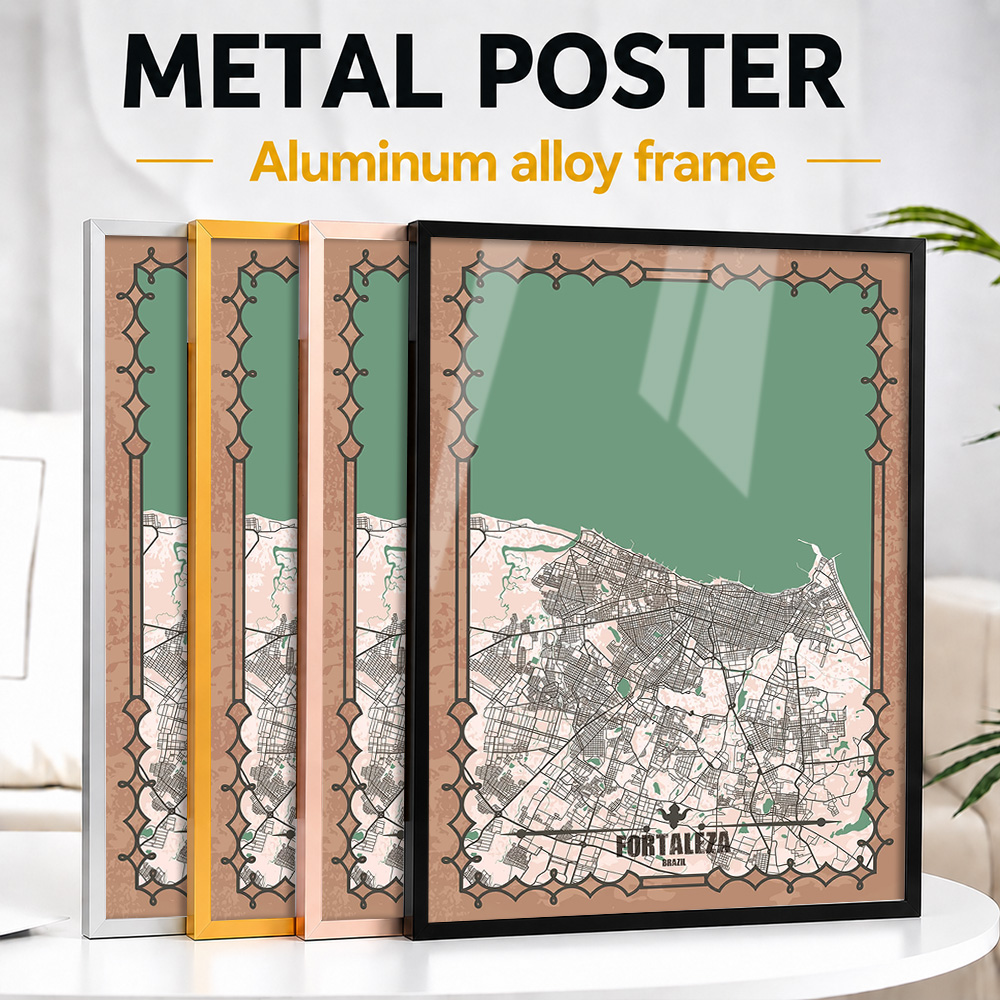 Fortaleza City Map Framed Meta - đánh giá và giá Custom Map Poster