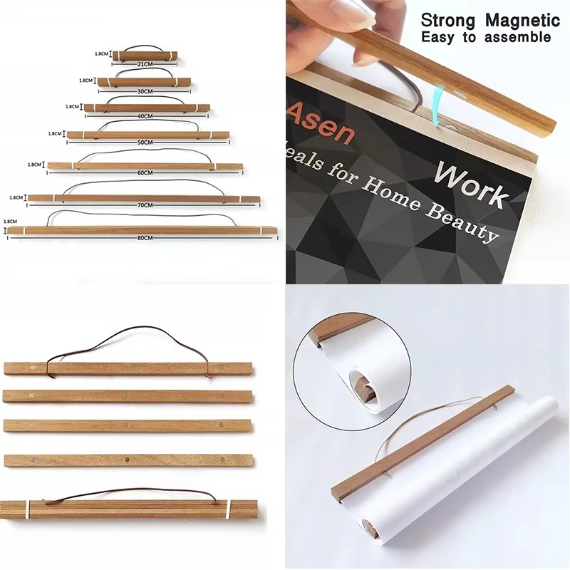 21-90cm Magnetic Wooden Pictur - đánh giá và giá Engraved Wood Frame